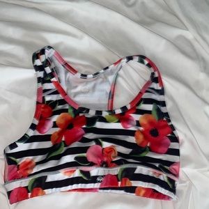 small floral print sports bra